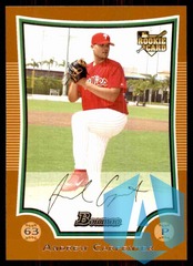 2009 Bowman Orange 196/250 Andrew Carpenter #195 Rookie RC
